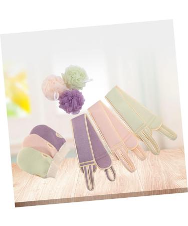 Exfoliating Bath Towel Set - Includes Back Scrubber & Thick Spa Towel | Pink 60x9.5cm | Home Bath Accessories for Perfect Skin - Buy Online on GoSupps.com