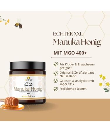 Buy Premium Threat Manuka Honey MGO 400+ 600g - 100% Authentic New Zealand Honey with Certified Methylglyoxal - Buy Online on GoSupps.com