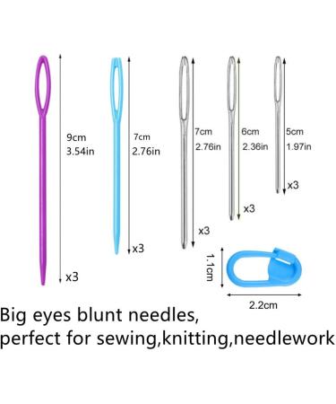 24pcs Yarn Needle Tapestry Needles with Stitch Markers - Big Eye Blunt Knitting Needles for Knitting & Crocheting - Buy Online on GoSupps.com