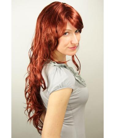 Buy Red Wavy Side Parting Wig 9331-35 | Long 70cm Wig | International Shipping Available - Buy Online on GoSupps.com