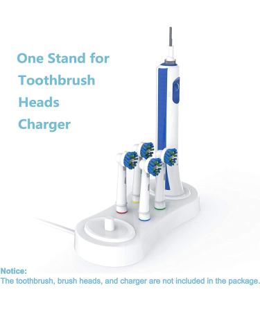 Buy Updated Petech Toothbrush Holder - Electric Toothbrush Stand Compatible with Oral-B for 4 Charging Brushes | Durable White Design - Buy Online on GoSupps.com