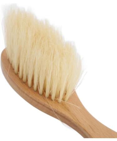Soft Bristle Neck Duster Cleaning Brush for Face and Hair Ergonomic Design for Broken Hair Cleaning Wood Handle - Buy Online on GoSupps.com