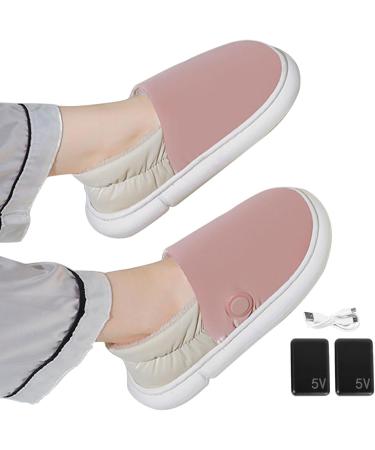Intoximt Heated Slippers - Waterproof Foot Warmers with 3 Modes & Temp Control for Ladies | Pink 40-41 (Fits 38/39) - Perfect for Home Office School & Travel - Buy Online on GoSupps.com