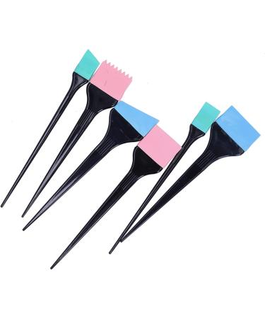 Srliya Silicone Hair Dye Brush 6pcs Silicone Hair Dye Brush Home Barber Shop Hair Traitements Coloriage Brush - Buy Online on GoSupps.com