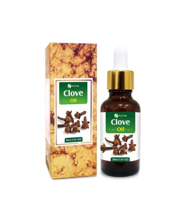Salvia Clove Oil (Syzygium aromaticum) 100% Pure & Natural Undiluted Uncut Essential Premium Aromatherapy Oil - 30ml with Dropper Clove 30ml with dropper