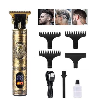 Hair Trimmer Men's Beard Trimmer Hair Trimmer Care Set with LCD Screen Wireless T-Blade Trimmer Rechargeable USB Men's Razor with 3 Guide Combs (#3)