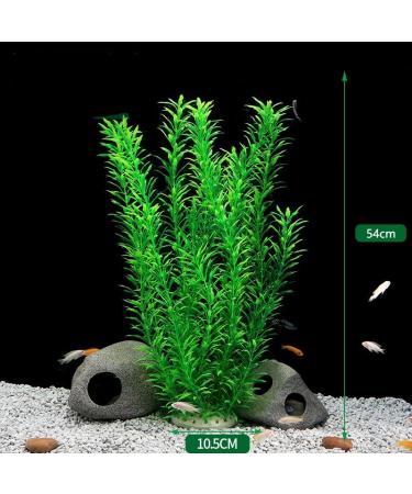 Ctpeng XXL Aquarium Decorations - Set of 3 Plastic Plants for Fish Tanks | 55cm 10cm 8cm - Buy Online on GoSupps.com