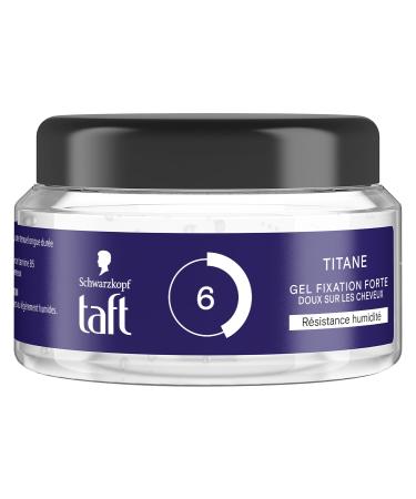 Schwarzkopf - Taft - Styling Gel Pot - Titanium Gel - Humidity Resistance - Strong Hold - Gentle on Hair - Long-Lasting Hold - No Sticky Effect - Provitamin B5 Formula - 250 ml