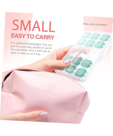 Solustre Contact Lens Organizer - 2 Sets Travel Carrying Bag & Invisible PP Storage Box - Green 6x3x3cm - Ideal Travel Accessories for Contact Lenses - Buy Online on GoSupps.com