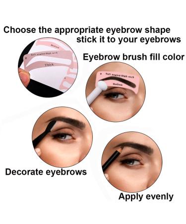 Buy 16 Sheets Eyebrow Stencil Kit - Quick 3-Minute Makeup Tool for Perfect Brows - Eyebrow Stamp Template with Strap - Buy Online on GoSupps.com