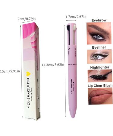 4 in 1 Makeup Pen Multifunctional Makeup Pencil from Eyeliner Lip Liner Brow Pencil Make Up Pen Brow Pen Travel Makeup Pen Makeup Pencil and Highlighter Easy-to-Apply & Compact Makeup Accessories Style 3 - Buy Online on GoSupps.com