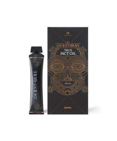 Ancient + Brave True MCT Oil Sachets 15 x 10 milliliter - C8 C10 Blend 100% Coconuts - Intermittent Fasting Keto Paleo & Nootropic Support - Vegan - Buy Online on GoSupps.com