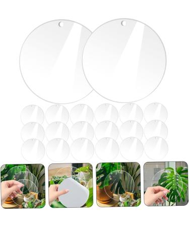 VILLCASE 40 Pcs Acrylic Round Sheet Cake Pan Acrylic Blanks Sheer Panels Acrylic Blank Circle Coaster Wafer - Buy Online on GoSupps.com