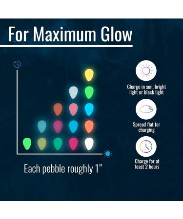 Graham Products 450 PCs Multi-Colored Glow in the Dark Rocks - Indoor & Outdoor Decorative Pebbles for Garden Fish Tanks Walkways & Planters - Buy Online on GoSupps.com