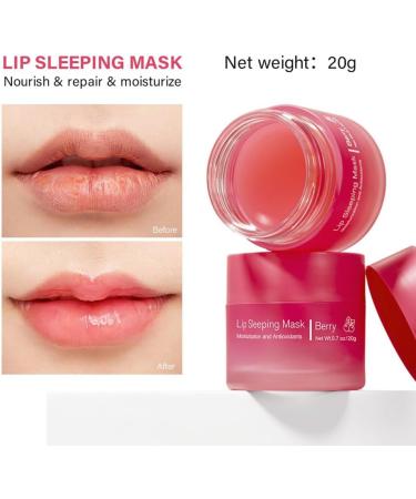 Ofanyia Lip Sleeping Mask Reduce Lip Wrinkle Line Day and Night Repair Lip Balm for Dry Chapped Cracked Dry Lips Moisturizing & Hydrating Lip Mask for Women Men (Berry) - Buy Online on GoSupps.com