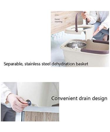 Rotating Mop Wheel Bucket System with Stainless Steel Set for Floor Cleaning with Extended Length Adjustable Handle Smooth Sailing - Buy Online on GoSupps.com