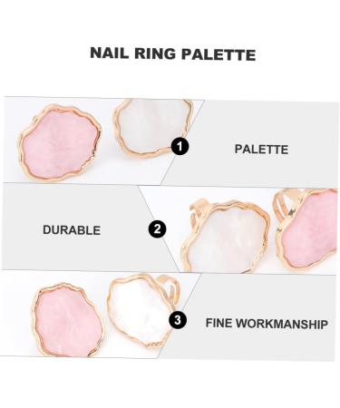 2 pi ces Palette de M lange pour Vernis Ongles Bague R sine Marbr e Portable Outil Manucure Professionnel et Maison - Buy Online on GoSupps.com