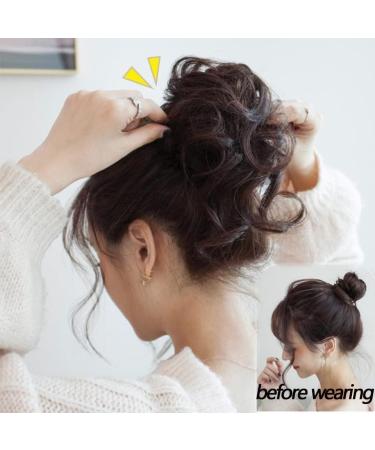 Claw Messy Bun Hair Piece Clip w/ Wavy Curly Chignon - Buy Online on GoSupps.com