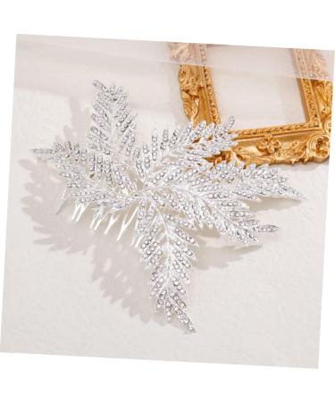 IWOWHERO Bridal Comb Rhinestone Hair Clips Hair Clips for Girls Silver Clips for Hair Insert Comb Women Hair Accessories Rhinestone Decor Bridal Hair Pin Tiara Bride Alloy Decorate Wedding - Buy Online on GoSupps.com