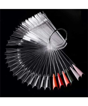 50 Pieces Manicure Tools Nail Art Display - UV Gel Acrylic Beauty Tool | Transparent Long Stiletto Fake Nails & DIY Tips - Buy Online on GoSupps.com
