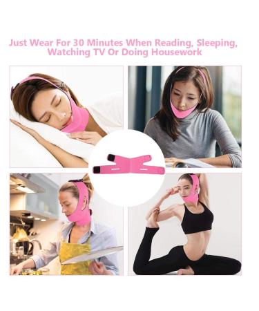 Face Slimming Bandage Belt - Double Chin Skin Strap | Rose Red Face Lift & Contour - Buy Online on GoSupps.com