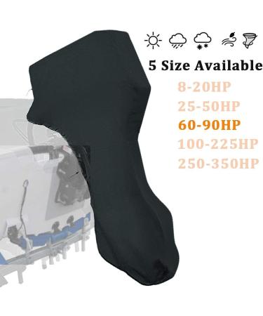 Softclub 60-90 HP Outboard Motor Cover | Waterproof 600D Heavy Duty Fabric | Black Boat Motor Cover for 90 HP Motors - Buy Online on GoSupps.com