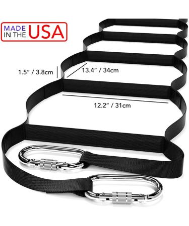 ISOP 10ft Extension Ladder | Made in USA | Nylon Rope & Spring Hooks | Lightweight & Durable | Holds up to 1200 lbs | Emergency Escape Equipment - Buy Online on GoSupps.com