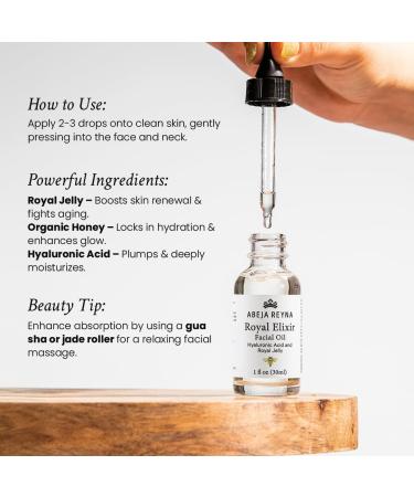 Abeja Reyna Royal Elixir with Royal Jelly & Hyaluronic Acid 30ml - Buy Online on GoSupps.com