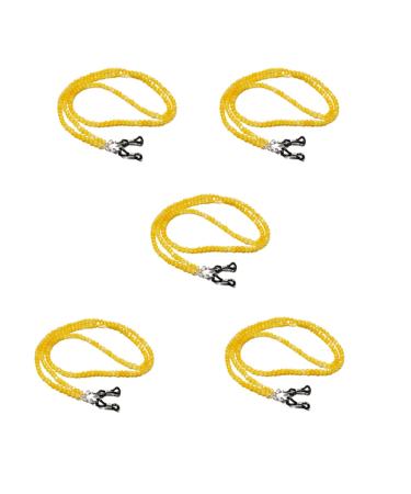SBTRKT 5 pieces yellow acrylic fiber eye chain robust small and beautiful design suitable for sunglasses sunglasses old flower mirrors