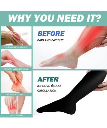 Beusilay 8 Pairs Compression Stockings for Men & Women | 15-20 mmHg Support Socks for Running Travel Sports Pregnancy & More - Buy Online on GoSupps.com
