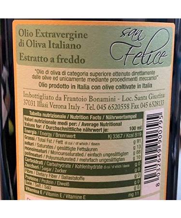  Antico Frantoio Bonamini San Felice Bonamini Extra Virgin Olive Oil 1 Litre - Buy Online on GoSupps.com