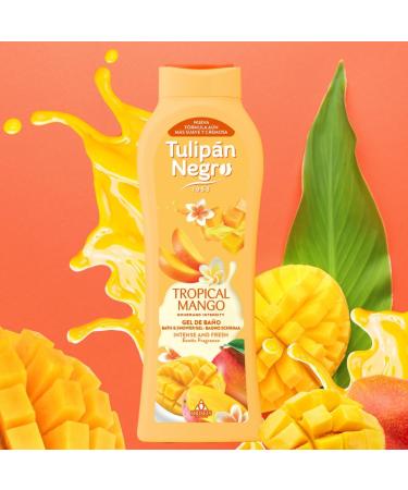  TULIPAN NEGRO Black Tulip - Tropical Mango Shower Gel 650ml | Deep Hydration with Natural Mango Extract | Exotic & Lasting Aroma | Soft Hydrated & Revitalized Skin - Buy Online on GoSupps.com