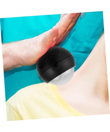 Homsfou Hand Massage Ball - Plantar Fasciitis & Muscle Roller Foot Massager | Cold Rolling Device 6.5x6cm Black - Buy Online on GoSupps.com