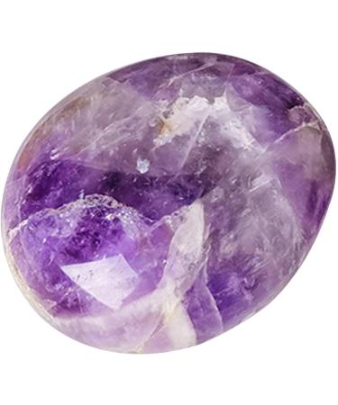Amethyst Thumb Pocket Stone - Polished Energy Crystal Stone Polished Energy Crystal Stone Crystal Polished Gemstone for Stress Relief Meditation - Buy Online on GoSupps.com