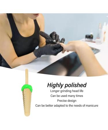 Nail Grinding Head Tungsten Steel Nail Gel Drill Bit Golden Ultra Long Multi Purpose with Storage Box for Salon (134#-C) - Buy Online on GoSupps.com