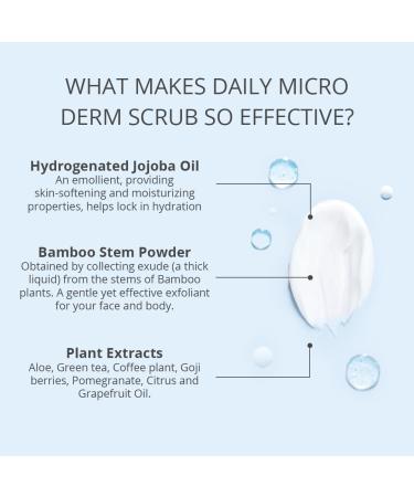 Stemulation Daily Micro Derm Scrub - Gentle Aloe Exfoliator for Face & Body | Antioxidant Complex for Refined Healthy Skin | International Shipping Available - Buy Online on GoSupps.com