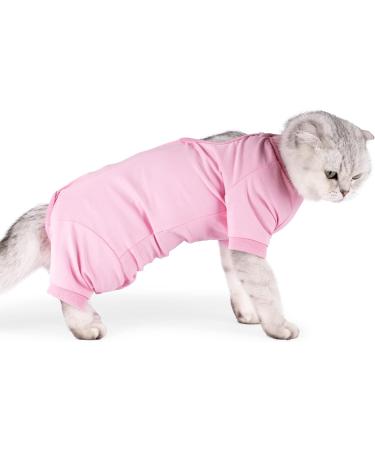 Heywean Post-Surgery Recovery Suit for Cats - Long-Sleeved Medical Shirt | Anti-Trim Alternative to Neck Collars | Pink - Buy Online on GoSupps.com