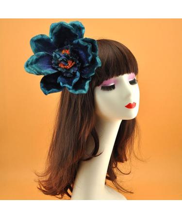 xbiez Girls Bangs Clip Oversized Camellia Headdress Hair Accessories Oversized Flower Bright-coloured Rose Flower Hairpin Coral Red - Buy Online on GoSupps.com