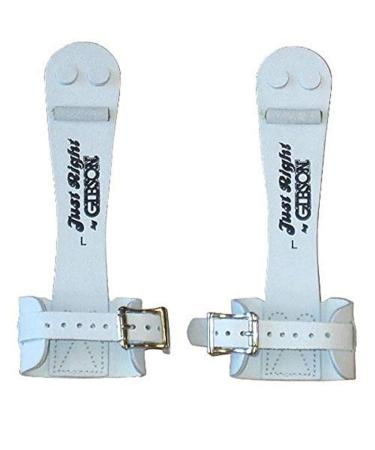 Gibson Athletic Single Buckle Just Right Uneven Bar Grips Medium White