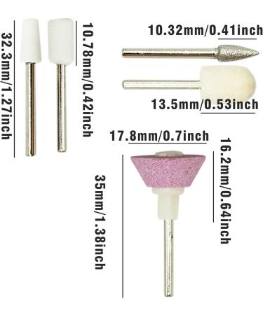 5 Pcs Sanding Nail Files Drill Bits Nails Edge Polish Cleaning Tools Electric Machine Accessory Manicure Pedicure Tips DIY Beauty - Buy Online on GoSupps.com