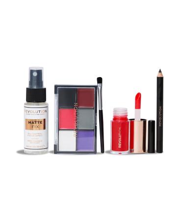 Revolution Beauty Truly Sinful Halloween Party Mini Set - Vegan Makeup with 6-Pan Palette Eyeliner Mini Pout Bomb & Fixing Spray | International Shipping - Buy Online on GoSupps.com