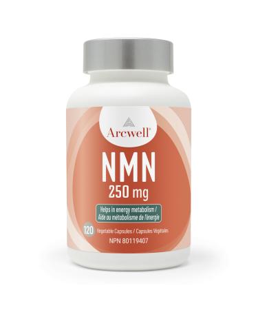 Arcwell NMN (Nicotinamide Mononucleotide) 250 mg per Capsule | NAD+ Boost Supplement for Healthy Aging & Energy Production | High Purity 99.8% | Made in Canada (120 day supply) 120 Count (Pack of 1)