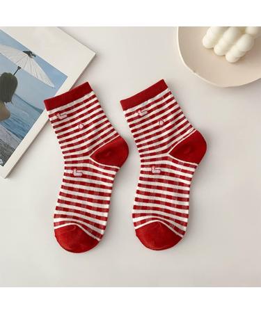 Chinese New Year Red Socks Gift | Cute Girl Cotton Socks | EU 36-40 / US 5.5-9 | Style 4 - Buy Online on GoSupps.com
