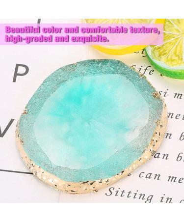 Buy Resin Nail Art Palette - Green Color Drawing Dish with Golden Edge for Gel Nail Art & Manicure Tools - Buy Online on GoSupps.com