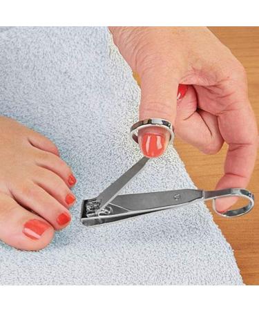 AKOAK 2 Different Sizes Carbon Steel Cuticle Nipper Cutter Large Curved Straight Finger Toe Nail Clippers Scissors Manicure Pedicure Steel Trimmer - Buy Online on GoSupps.com