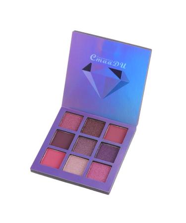 Balacoo Metallic Eye Shadow Palettes 9 Eyeshadow Women Eye Shadow Makeup Palette Powder Eye Shadow Metallic Color 1 count (Pack of 1) Purple