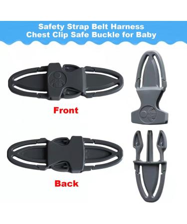 Paifeancodill Car Safety Seat Belt Clip Safety Strap Belt Harness Chest Clip Safe Buckle for Baby Seat Chest Harness Clip Car Seat Buckle Side Release Buckles Belt Lock Stroller Chest Clip (Black) - Buy Online on GoSupps.com