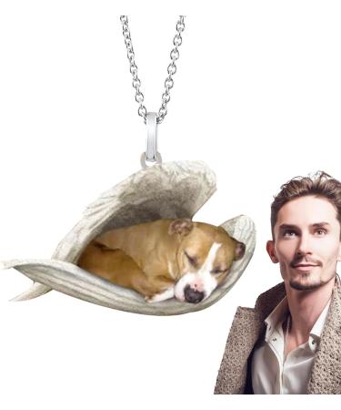 Hujinkan Pendant Chain Necklace Women Stainless Steel Sleeping Angel Dog Wings Necklace Fashion Jewelry Accessory Angle Necklace For New Year Anniversary Dating Easter Thanksgiving Gifts 4 - Buy Online on GoSupps.com