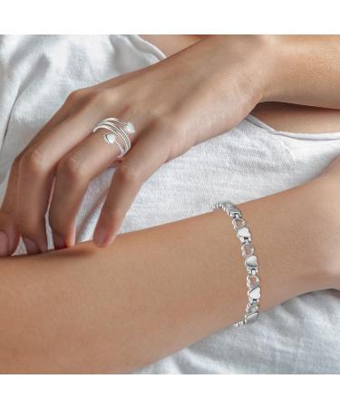 Vicmag Titanium Steel Magnetic Bracelets for Women - 3500 Gauss Heart Design Gift with Distance Tools - Buy Online on GoSupps.com