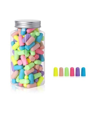 120pcs Soft Foam Earplugs Soundproofing And Noise Reduction Earplugs Fit Compatible Sleeping Traveling Working Multi-colored
